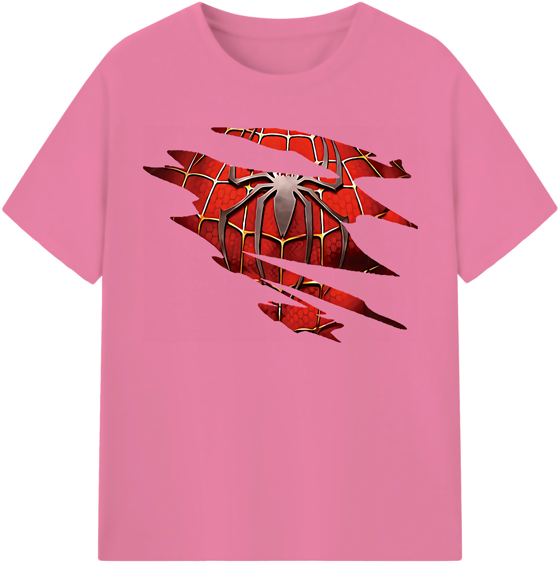 （画像用） Spider Man スパイダーマン 綿100％半袖Tシャツ（フロントプリント）
